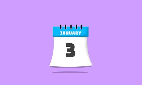 Calendar january 03 Stock Illustration