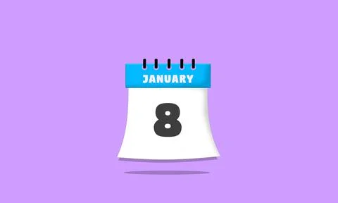 Calendar january 08 Stock Illustration