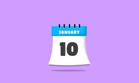 Calendar january 10 Stock Illustration