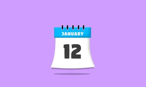 Calendar january 12 Stock Illustration
