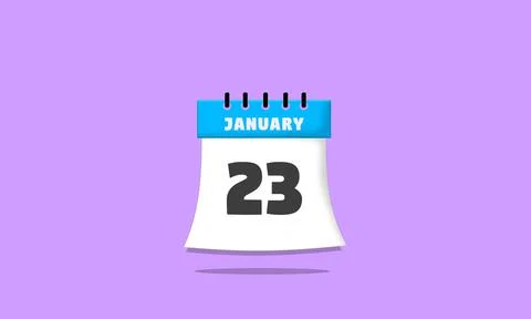 Calendar january 23 Stock Illustration