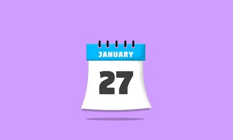 Calendar january 27 Stock Illustration