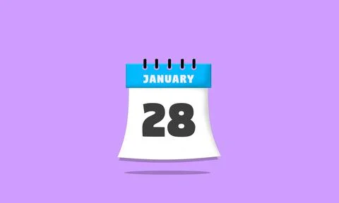 Calendar january 28 Stock Illustration