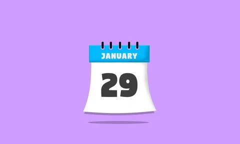 Calendar january 29 Stock Illustration