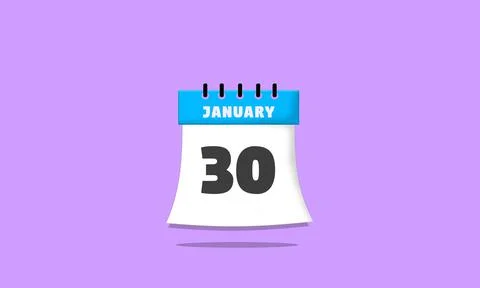 Calendar january 30 Stock Illustration