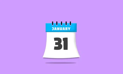 Calendar january 31 Stock Illustration