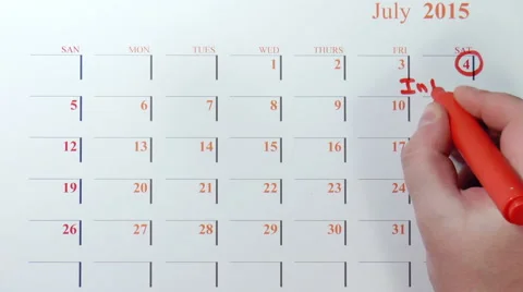 The calendar july 2015 Stock Footage 48932802