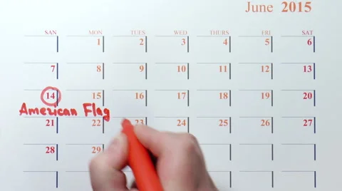The calendar june 2015 Stock Footage 48933103