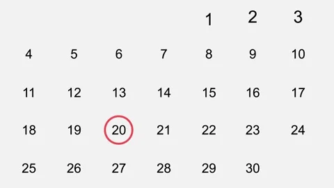 Calendar June 2026 Digital Date Planner Organizer Business Productivity Stock Footage 323786293