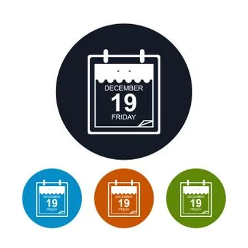 Calendar leaf icon, data icon 스톡 일러스트