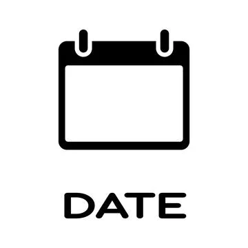 Calendar line icon in flat. Date symbol. Illustrazione stock