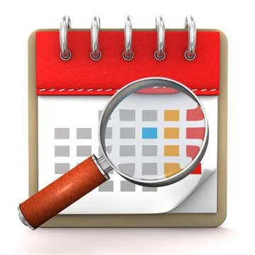 Calendar loupe Stock Illustration