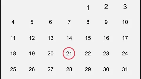 Calendar March 2026 Weekly Planner Digital Calendar Template Blank Grid Stock Footage 323786015