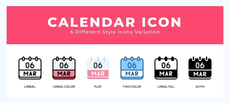 Calendar march icon vector for web. and mobile app Stock Illustration