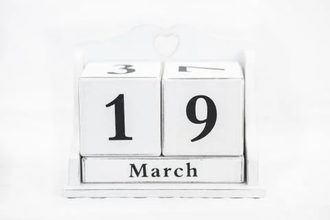 Calendar march number Stock Photos