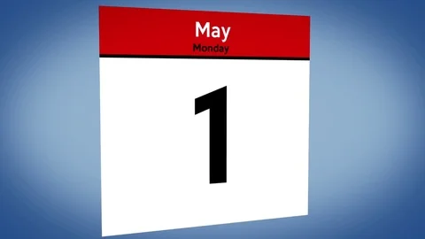 Calendar May days passing Stock-Footage 70627917