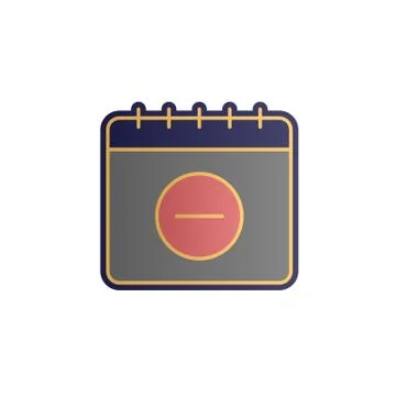Calendar, minus color gradient vector icon Stock Illustration