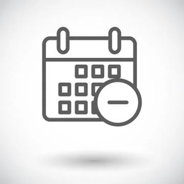Calendar with minus Stock Illustration