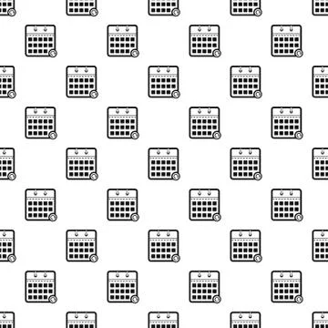 Calendar mobile pattern seamless 스톡 일러스트