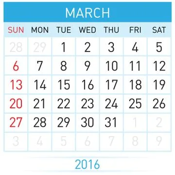 Calendar Month Stock Illustration