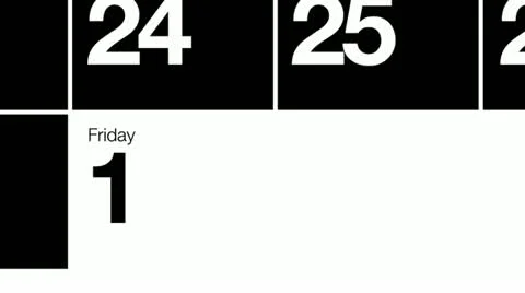 Calendar Month Mono Loop HD Stock Footage 10852681