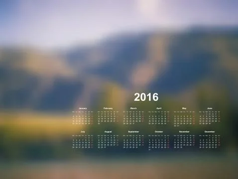 Calendar monthly 2017 Stock Illustration