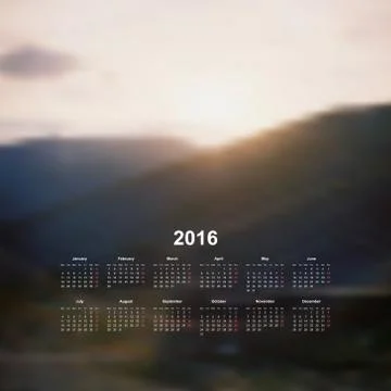 Calendar monthly 2017 Stock Illustration