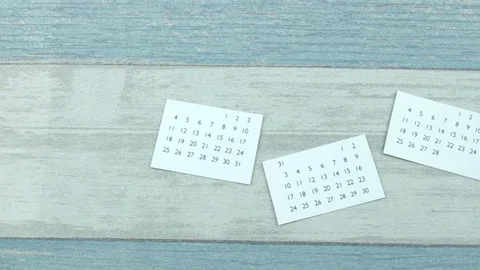 Calendar months of number Stock Footage 86722926