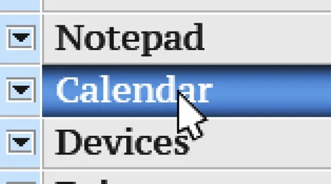Calendar. My own design of program menu. Stock Footage