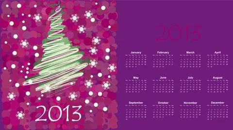 Calendar to a new 2012 year Vector illustration of postcard calendar to a ... Stock Photos