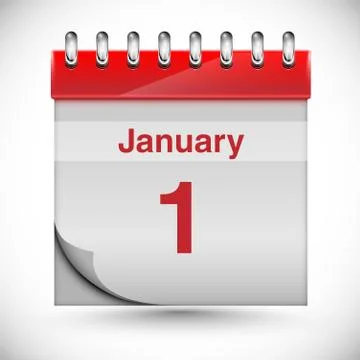 Calendar for New Year, vector. Stock Illustration