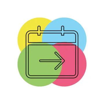Calendar next day icon, vector calendar icon Stock Illustration