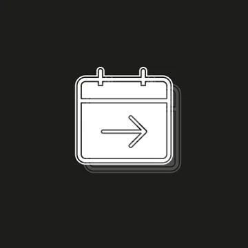 Calendar next day icon, vector calendar icon, event symbol Illustrazione stock