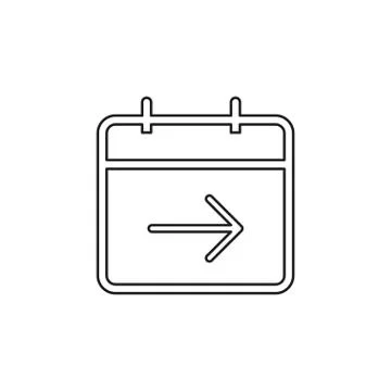 Calendar next day icon, vector calendar icon Stock Illustration
