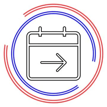 Calendar next day icon, vector calendar icon Stock Illustration