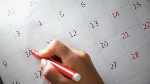 Calendar note in case of quarantine Stock Footage 126927164