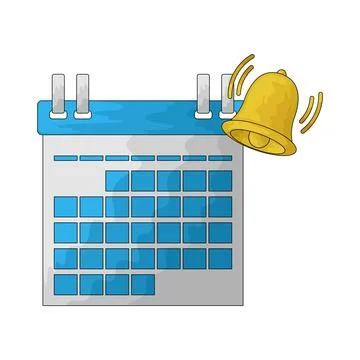 Calendar notification illustration Ilustração Stock