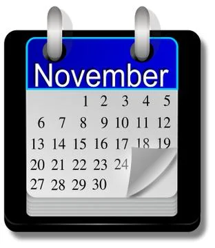 Calendar November Stock Illustration
