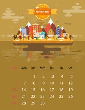 Calendar of november Stock Illustration