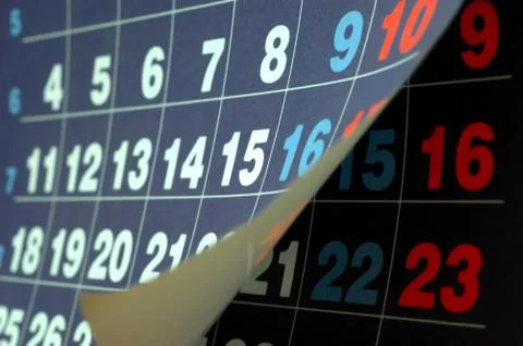 Calendar numbers Stock Photos