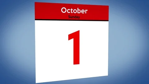 Calendar October days passing Stock Footage 70627724