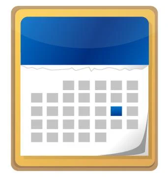 Calendar with one day selected イラスト素材