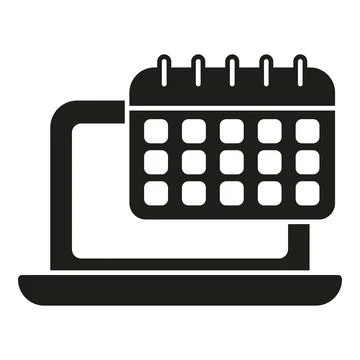 Calendar of online data icon simple vector. Work control Stock Illustration
