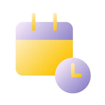 Calendar online flat gradient two-color ui icon Stock Illustration