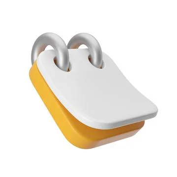 Calendar or notepad, 3d rendered illustration Stock Illustration