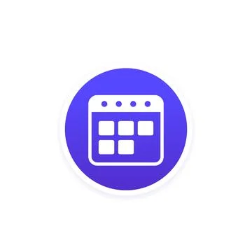 Calendar or schedule icon for web Stock Illustration