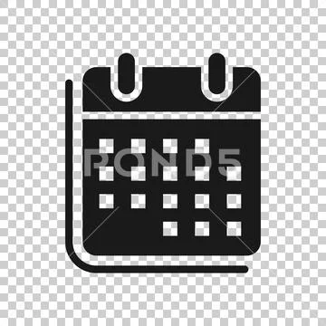 Calendar organizer icon in transparent style. Appointment event vector illust Stock Illustration