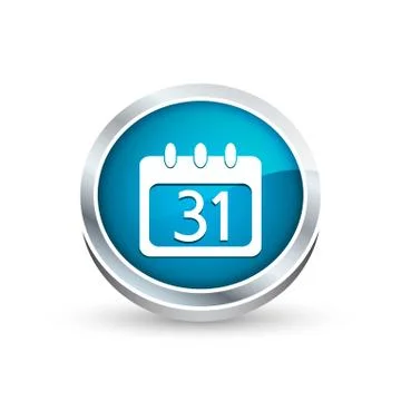 Calendar organizer vector icon, button Stock Illustration