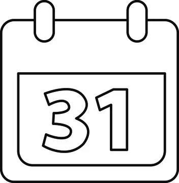 Calendar outline Stock Illustration