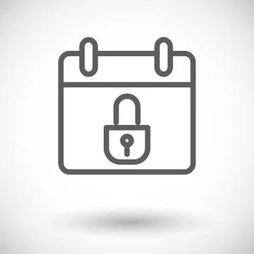Calendar with padlock Stock Illustration